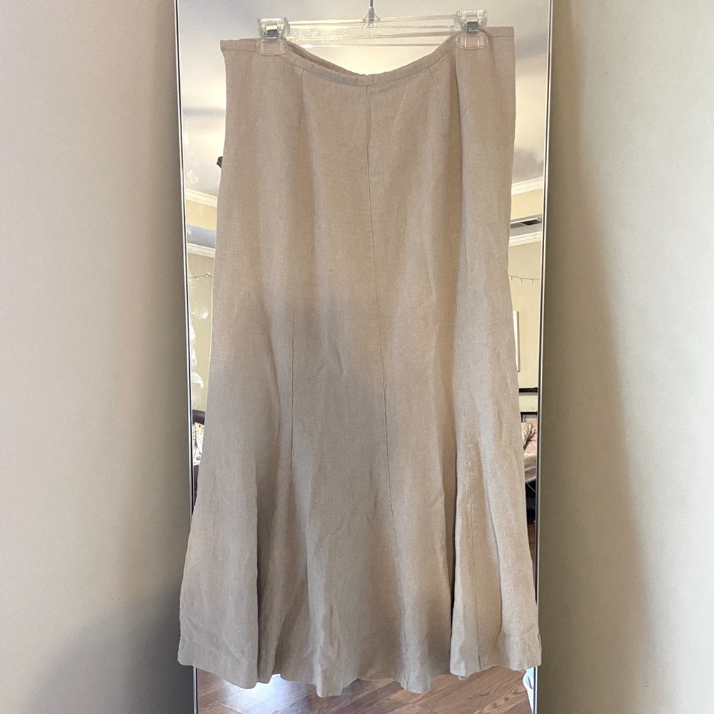 High-waisted Linen Skirt